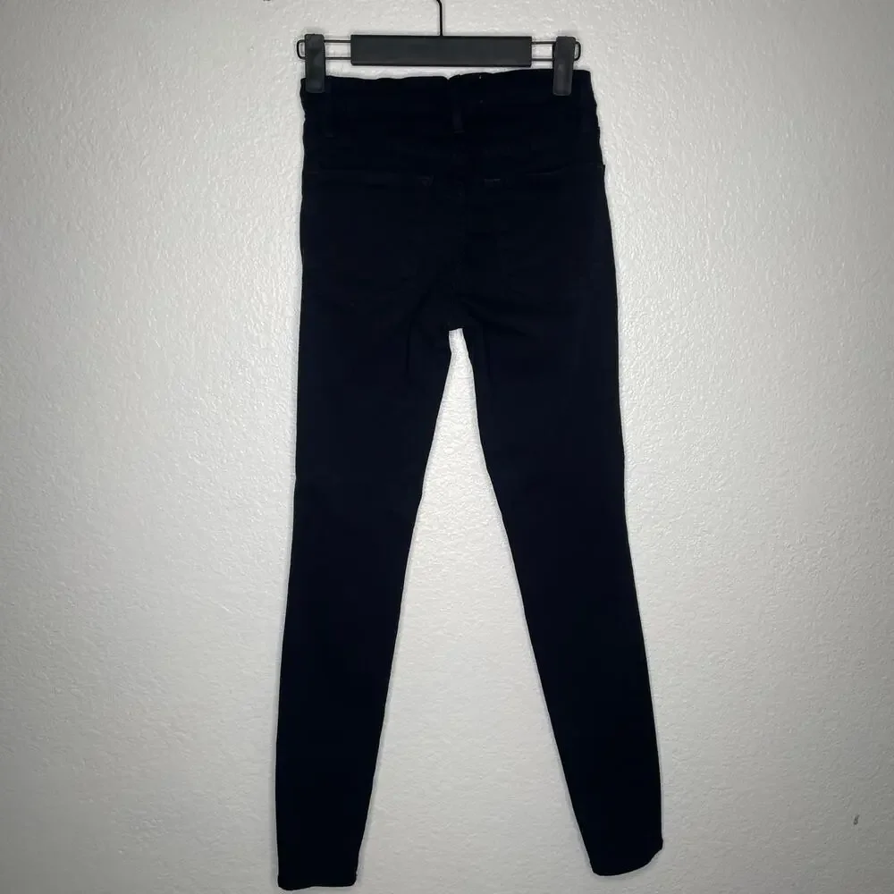 Frame Womens Jeans Size 24 Black Le High Skinny Leg Denim Casual Wear